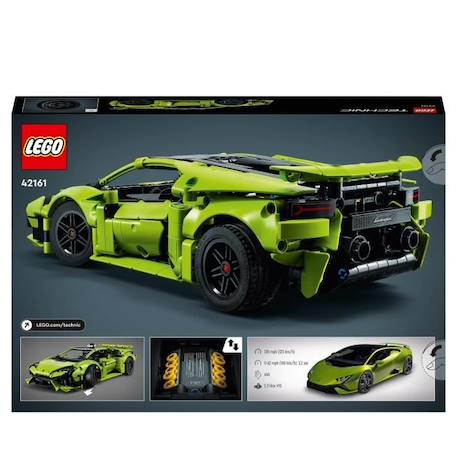 LEGO® Technic 42161 Lamborghini Huracán Tecnica, Kit de Maquette de Voiture pour Enfants Fans de Sport Automobile BLANC 6 - vertbaudet enfant 