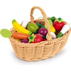 -Panier de 24 Fruits Et Légumes en Bois - JANOD - Dès 3 ans