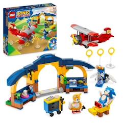 Jouet-LEGO® Sonic the Hedgehog 76991 L’avion Tornado et l'Atelier de Tails, Jeu de Construction avec 4 Figurines de Personnages