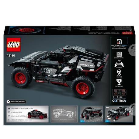 LEGO® Technic 42160 Audi RS Q e-tron, Voiture de Rallye Télécommandée, Maquette Off-Road Dakar BLANC 6 - vertbaudet enfant 