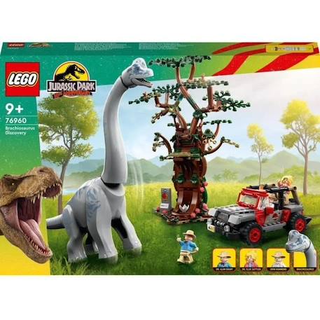 LEGO® Jurassic Park 76960 La Découverte du Brachiosaure, Jouet avec Figurine de Dinosaure et Voiture GRIS 2 - vertbaudet enfant 
