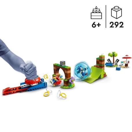LEGO® Sonic the Hedgehog 76990 Sonic et le Défi de la Sphère de Vitesse, Jouet pour Enfants avec Figurines BLEU 2 - vertbaudet enfant 