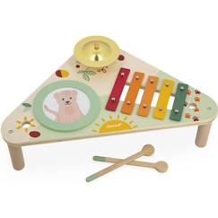 Jouet-Activités artistiques et musicales-Instruments de musique-Table Musicale en Bois - JANOD - Sunshine - Eveil Musical - Jouet D'Imitation