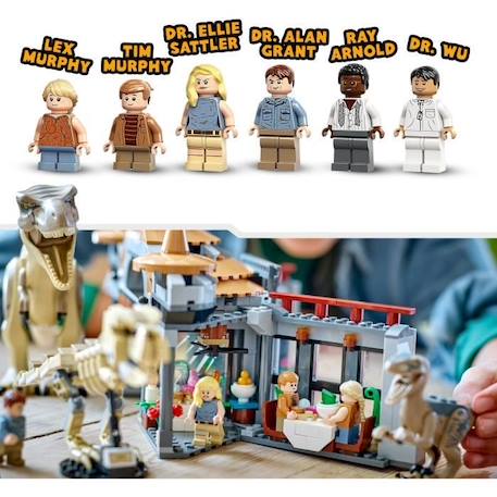 LEGO® Jurassic Park 76961 Le Centre des Visiteurs : l’Attaque du T. Rex et du Vélociraptor, Jouet GRIS 4 - vertbaudet enfant 