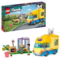 -LEGO® Friends 41741 La Fourgonnette de Sauvetage Canin, Jouet Animaux Enfants 6 Ans, Série 2023