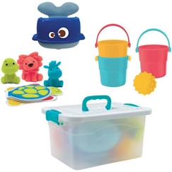 Jouet-Premier âge-Valisette de bain LUDI - Kit complet de jouets d'eau pour enfant dès 10 mois - Bleu