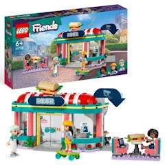 -LEGO® Friends 41728 Le Snack du Centre-Ville, Jouet Enfants 6 Ans, Mini-Poupées Liane, Aliya