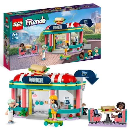 LEGO® Friends 41728 Le Snack du Centre-Ville, Jouet Enfants 6 Ans, Mini-Poupées Liane, Aliya BLANC 1 - vertbaudet enfant 