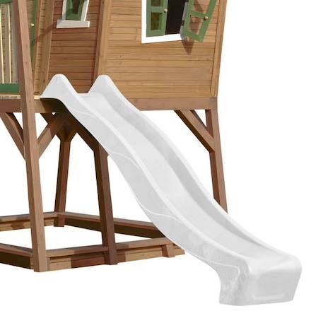 Axi - Max Maison Enfant avec Bac à Sable & Toboggan Blanc | Aire de Jeux pour l'extérieur en marron & vert | Maisonnette MARRON 4 - vertbaudet enfant 