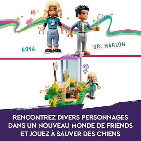 LEGO® Friends 41741 La Fourgonnette de Sauvetage Canin, Jouet Animaux Enfants 6 Ans, Série 2023 BLANC 5 - vertbaudet enfant 