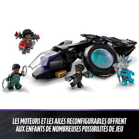 LEGO Marvel 76211 Le Sunbird de Shuri, Vaisseau Jouet, Black Panther Figurines, Super-Héros BLEU 3 - vertbaudet enfant 