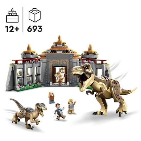 LEGO® Jurassic Park 76961 Le Centre des Visiteurs : l’Attaque du T. Rex et du Vélociraptor, Jouet GRIS 2 - vertbaudet enfant 