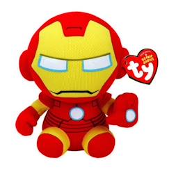 -Peluche Iron Man 15 cm - Rouge, Jaune - TY - Marvel - Jouet en peluche