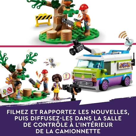 LEGO® Friends 41749 Le Camion de Reportage, avec Jouet de Sauvetage d'Animaux, Figurine Mini-Poupée VERT 5 - vertbaudet enfant 