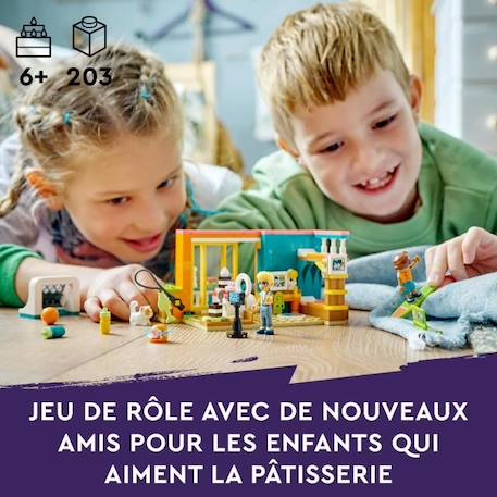LEGO® Friends 41754 La Chambre de Léo, Jouet sur la Pâtisserie, avec Mini-Poupée BLANC 6 - vertbaudet enfant 