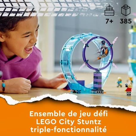 LEGO® City Stuntz 60361 Le Défi Ultime des Motards Cascadeurs, Jouet Motos pour 1 ou 2 Joueurs BLEU 6 - vertbaudet enfant 