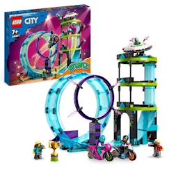 Jouet-LEGO® City Stuntz 60361 Le Défi Ultime des Motards Cascadeurs, Jouet Motos pour 1 ou 2 Joueurs