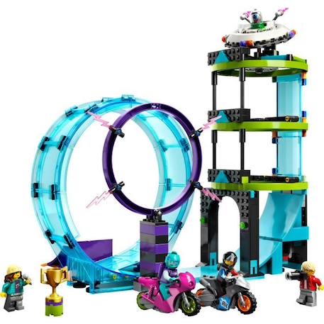 LEGO® City Stuntz 60361 Le Défi Ultime des Motards Cascadeurs, Jouet Motos pour 1 ou 2 Joueurs BLEU 2 - vertbaudet enfant 