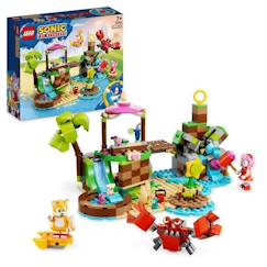 -LEGO® Sonic the Hedgehog 76992 L'île de Sauvetage des Animaux d'Amy, Jouet avec 6 Figurines, pour Enfants