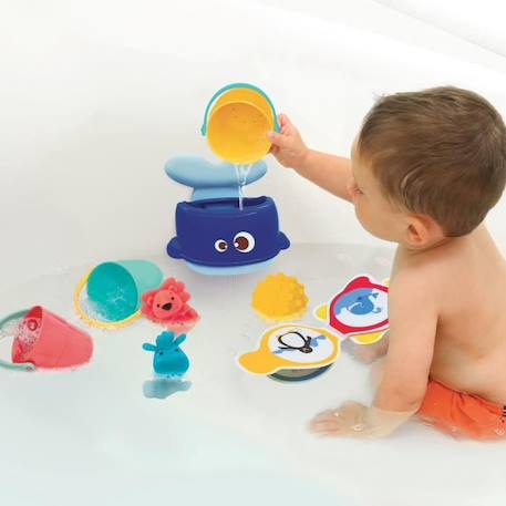 Valisette de bain LUDI - Kit complet de jouets d'eau pour enfant dès 10 mois - Bleu BLEU 3 - vertbaudet enfant 