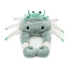 Jouet-Premier âge-Peluches-Les Déglingos - Peluche cassecou vert le crabe et son bébé