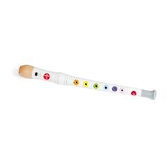 Jouet-Activités artistiques et musicales-Instruments de musique-Flûte en bois - JANOD - Confetti blanche - Enfant - A partir de 3 ans