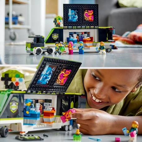 LEGO® City 60388 Le Camion de Tournois de Jeux Vidéo, Jouet Enfants 7 Ans, Compétition eSport NOIR 6 - vertbaudet enfant 