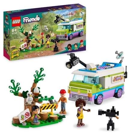 LEGO® Friends 41749 Le Camion de Reportage, avec Jouet de Sauvetage d'Animaux, Figurine Mini-Poupée VERT 1 - vertbaudet enfant 