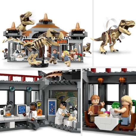 LEGO® Jurassic Park 76961 Le Centre des Visiteurs : l’Attaque du T. Rex et du Vélociraptor, Jouet GRIS 3 - vertbaudet enfant 