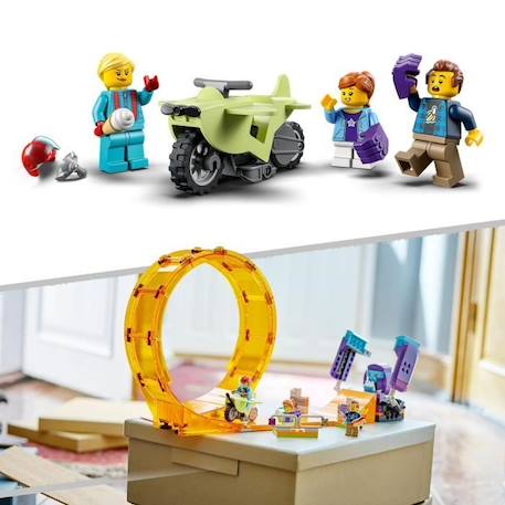 LEGO 60338 City Stuntz Le Looping du Chimpanzé Cogneur, Figurines de Cascadeur Stuntz, Jouet Moto de Cascade, Enfants Dès 7 Ans ORANGE 4 - vertbaudet enfant 