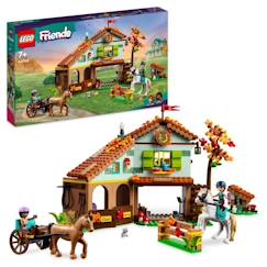 Jouet-LEGO® Friends 41745 L’Écurie d’Autumn, Jouet avec Chevaux, Carrosse, Cadeau Équitation