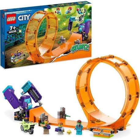 LEGO 60338 City Stuntz Le Looping du Chimpanzé Cogneur, Figurines de Cascadeur Stuntz, Jouet Moto de Cascade, Enfants Dès 7 Ans ORANGE 1 - vertbaudet enfant 