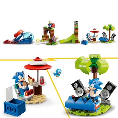 LEGO® Sonic the Hedgehog 76990 Sonic et le Défi de la Sphère de Vitesse, Jouet pour Enfants avec Figurines BLEU 3 - vertbaudet enfant 