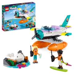 Jouet-Jeux d'imagination-Jeux de construction-LEGO® Friends 41752 L’Hydravion de Secours en Mer, Jouet Avion avec Figurine Baleine et Mini-Poupées