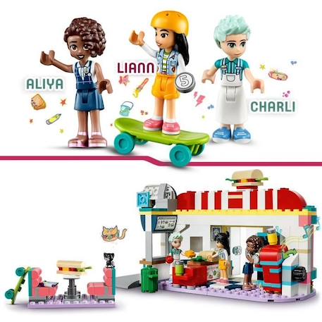 LEGO® Friends 41728 Le Snack du Centre-Ville, Jouet Enfants 6 Ans, Mini-Poupées Liane, Aliya BLANC 3 - vertbaudet enfant 