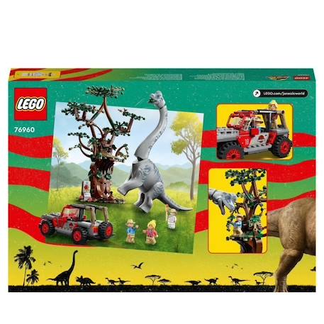 LEGO® Jurassic Park 76960 La Découverte du Brachiosaure, Jouet avec Figurine de Dinosaure et Voiture GRIS 6 - vertbaudet enfant 