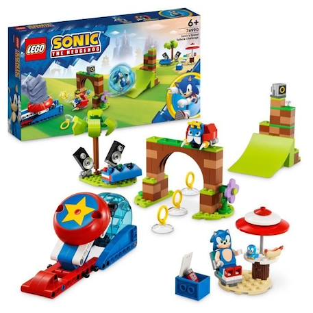 LEGO® Sonic the Hedgehog 76990 Sonic et le Défi de la Sphère de Vitesse, Jouet pour Enfants avec Figurines BLEU 1 - vertbaudet enfant 