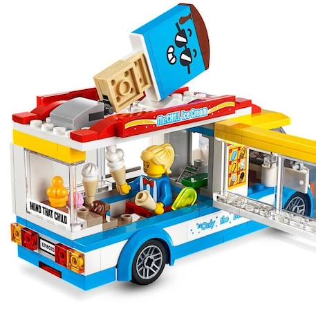 LEGO® City 60253 Le camion de la marchande de glaces, Kit de Construction Jouet Enfants 5 ans et + avec Mini-figurine de chien BLEU 4 - vertbaudet enfant 
