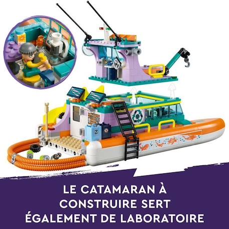LEGO® Friends 41734 Le Bateau de Sauvetage en Mer, Jouet avec Figurines de Dauphins et Sous-Marin BLEU 3 - vertbaudet enfant 