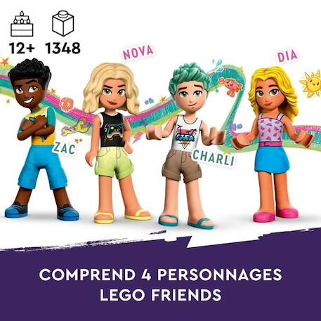 LEGO® Friends 41737 Le Parc d’Attractions à la Plage, Jouet de Construction Avancée, Enfants 12 Ans BLEU 5 - vertbaudet enfant 