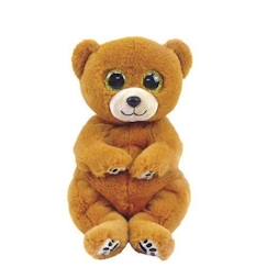 -Peluche TY - Beanie Babies - Duncan l'ours 15 cm - Marron