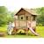 Maisonnette en bois Robin avec toboggan rouge pour enfants | AXI MARRON 1 - vertbaudet enfant 