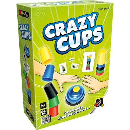Jeu de société - GIGAMIC - Crazy Cups - Rapidité et repérage - À partir de 6 ans BLEU 1 - vertbaudet enfant 