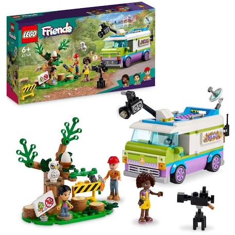 LEGO® Friends 41749 Le Camion de Reportage, avec Jouet de Sauvetage d'Animaux, Figurine Mini-Poupée VERT 2 - vertbaudet enfant 