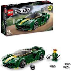 Jouet-LEGO® 76907 Speed Champions Lotus Evija Voiture de Course, Jouet Réduit Avec Minifigure de Pilote de Course, Jouet Pour Enfants