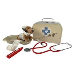-Valisette de vétérinaire - Egmont Toys - Avec Edward le chien en peluche et stéthoscope en métal
