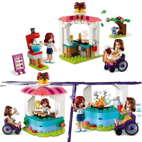 LEGO® Friends 41753 La Crêperie, Jouet Créatif  avec Figurine de Lapin, Cadeau Enfants 6 Ans BLANC 4 - vertbaudet enfant 