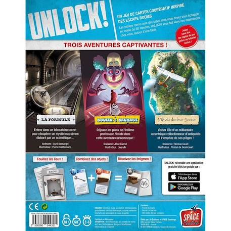 Asmodée - Space Cowboys - Unlock! : Escape Adventures - Unbox Now - Jeu de société - À partir de 10 ans - 2 à 6 joueurs - 60 min VERT 2 - vertbaudet enfant 