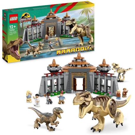 LEGO® Jurassic Park 76961 Le Centre des Visiteurs : l’Attaque du T. Rex et du Vélociraptor, Jouet GRIS 1 - vertbaudet enfant 