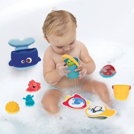 Valisette de bain LUDI - Kit complet de jouets d'eau pour enfant dès 10 mois - Bleu BLEU 2 - vertbaudet enfant 